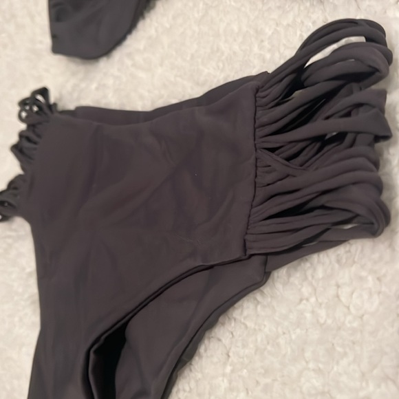 Mikoh Strappy String Kahala Bikini Swimsuit Set Bark NWOT - Picture 9 of 11